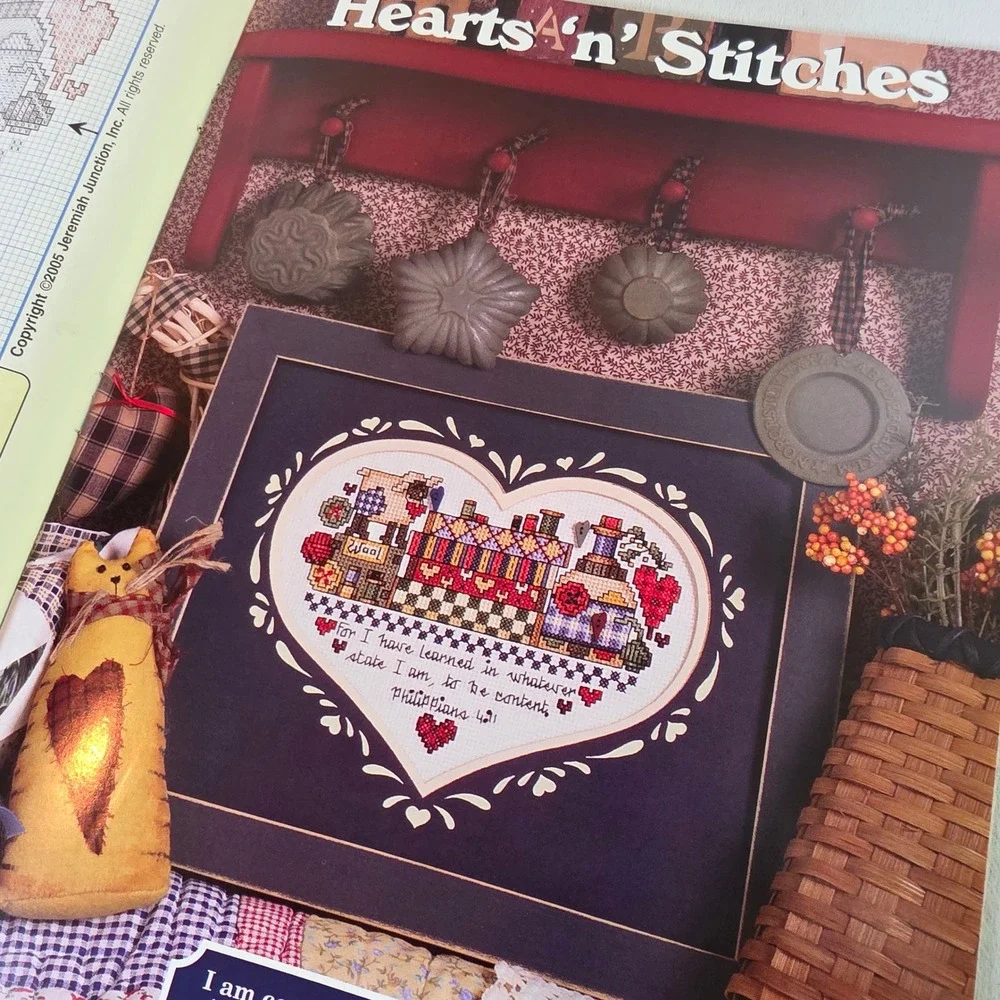 Cross Country Stitching June 2005 Cross Stitch Patterns Primitive Folk Art OOP